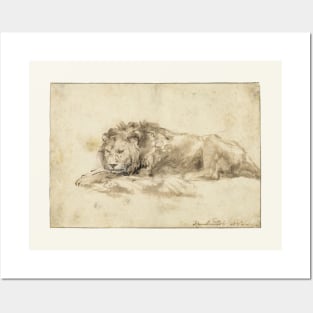 Reclining Lion Posters and Art